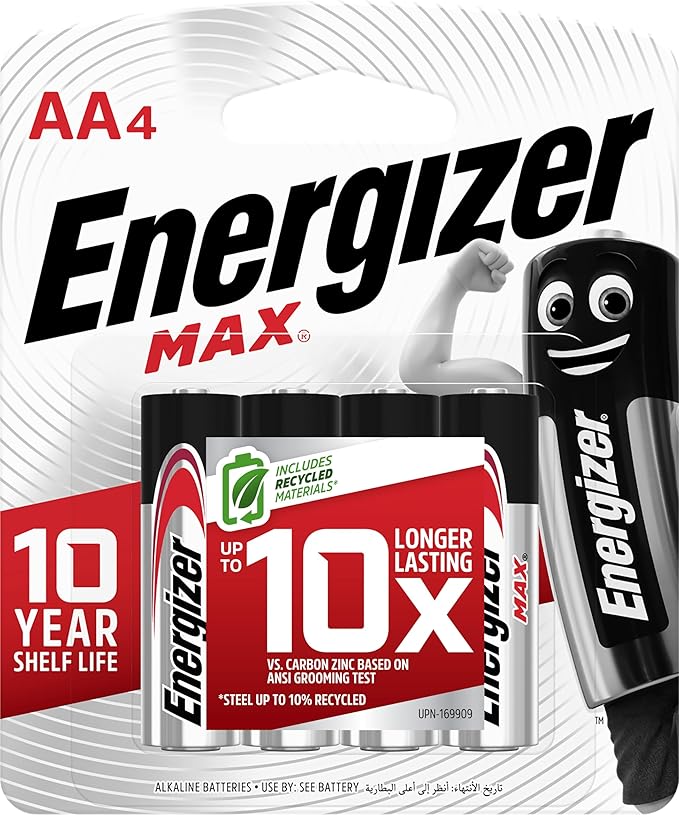 ENERGIZER MAX Alkaline AA Batteries 1.5V, Pack Of 4 - Al Kabayel Discount CentreENERGIZER MAX Alkaline AA Batteries 1.5V, Pack Of 4BatteriesENERGIZERAl Kabayel Discount Centre