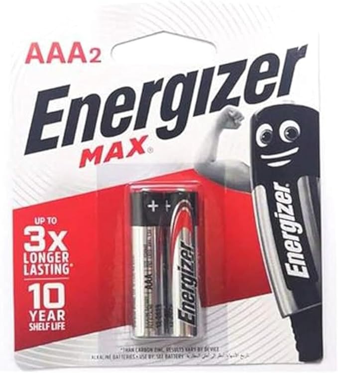 ENERGIZER MAX Alkaline AAA Batteries 1.5V, Pack Of 2 - Al Kabayel Discount CentreENERGIZER MAX Alkaline AAA Batteries 1.5V, Pack Of 2BatteriesENERGIZERAl Kabayel Discount Centre
