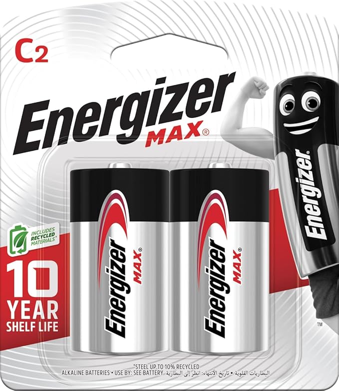 ENERGIZER MAX Alkaline C Batteries 1.5V, Pack Of 2 - Al Kabayel Discount CentreENERGIZER MAX Alkaline C Batteries 1.5V, Pack Of 2BatteriesENERGIZERAl Kabayel Discount Centre