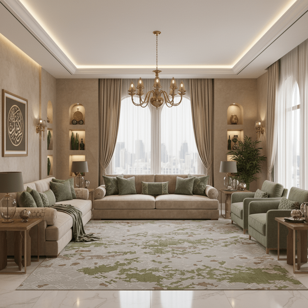 Energy Carpet | Beige & Sage Green Polyster Carpet | 300 × 400 cm - Al Kabayel Discount CentreEnergy Carpet | Beige & Sage Green Polyster Carpet | 300 × 400 cmDoormatsAKDCAl Kabayel Discount Centre