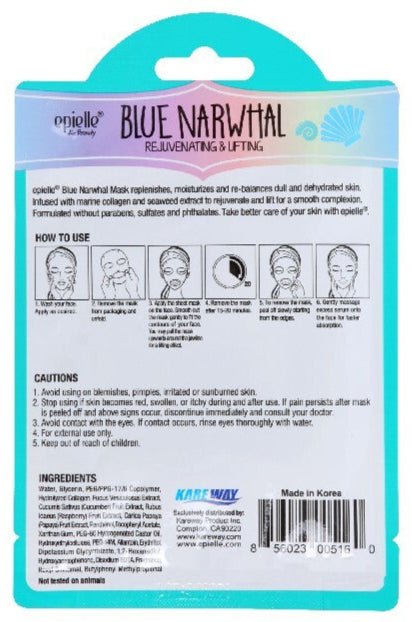 Epielle Facial Mask Blue Narwhal - 23ML - Al Kabayel Discount CentreEpielle Facial Mask Blue Narwhal - 23MLSkin CareEPIELLEAl Kabayel Discount Centre
