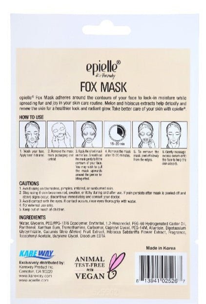 Epielle Facial Mask Fox - 23g - Al Kabayel Discount CentreEpielle Facial Mask Fox - 23gSkin CareEPIELLEAl Kabayel Discount Centre