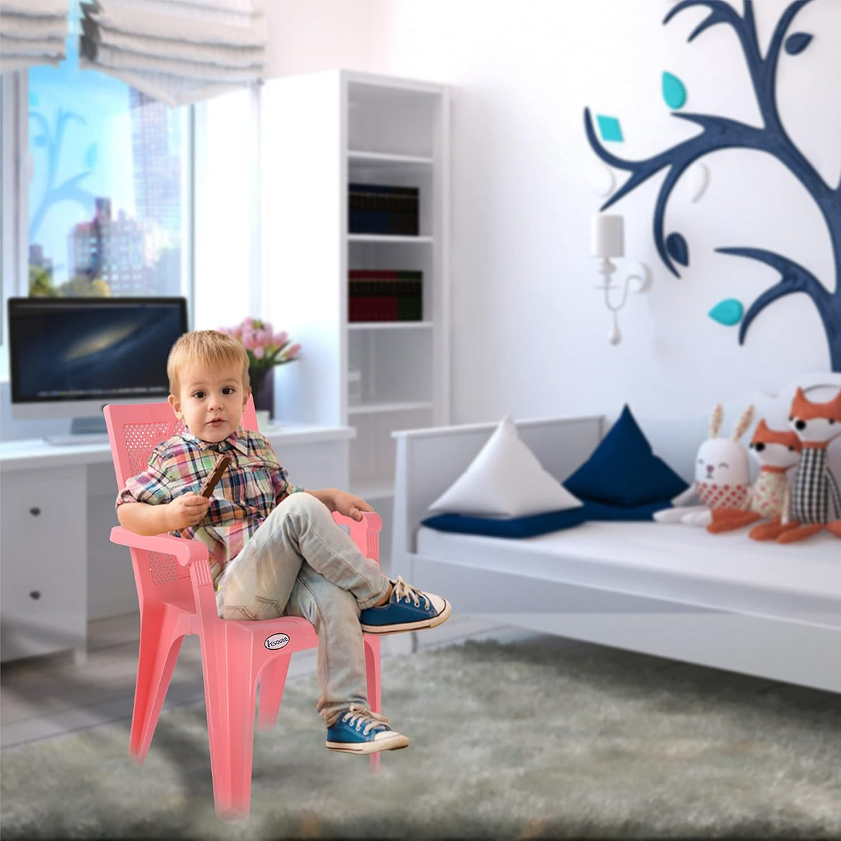 Esqube Baby Chair Panda (Plain) 60cm*38cm - Plastic Study Chair Assorted Color - Al Kabayel Discount CentreEsqube Baby Chair Panda (Plain) 60cm*38cm - Plastic Study Chair Assorted ColorChairsESQUBEAl Kabayel Discount Centre