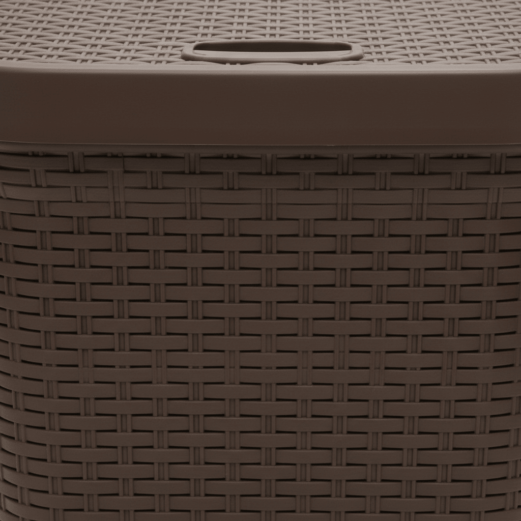 Esqube Delta Plastic Laundry Basket with Lid - 55 × 45 × 33 cm - Dark Brown / Grey / Black - Al Kabayel Discount CentreEsqube Delta Plastic Laundry Basket with Lid - 55 × 45 × 33 cm - Dark Brown / Grey / BlackOrganizers & AccessoriesESQUBEAl Kabayel Discount Centre