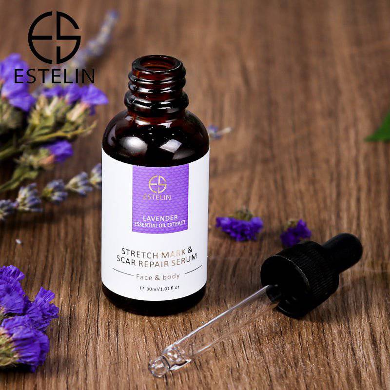 Estelin Lavender Essential Oil Extract Stretch Mark & Scar Repair Serum for Face & Body - 30ml