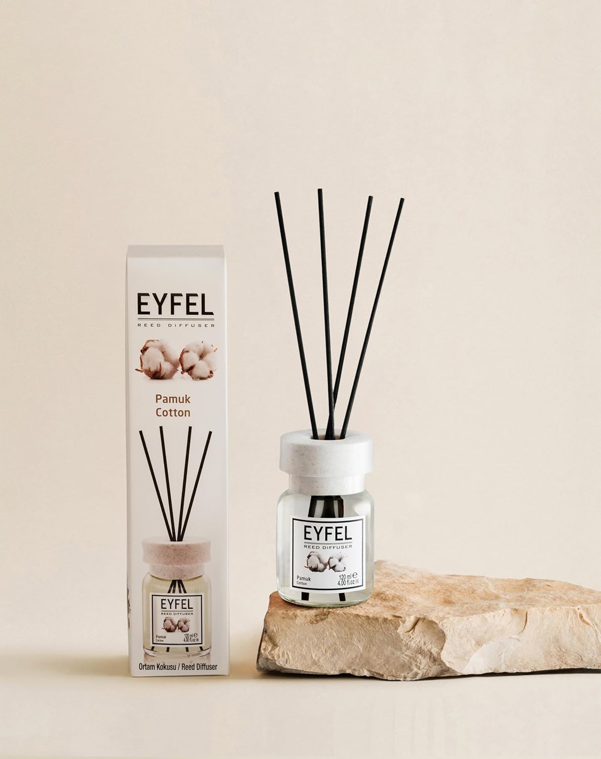 eyfel eau de parfum Reed Diffuser, Cotton - 120ml - Al Kabayel Dicount Centereyfel eau de parfum Reed Diffuser, Cotton - 120mlHome FragranceseyfelAl Kabayel Dicount Center
