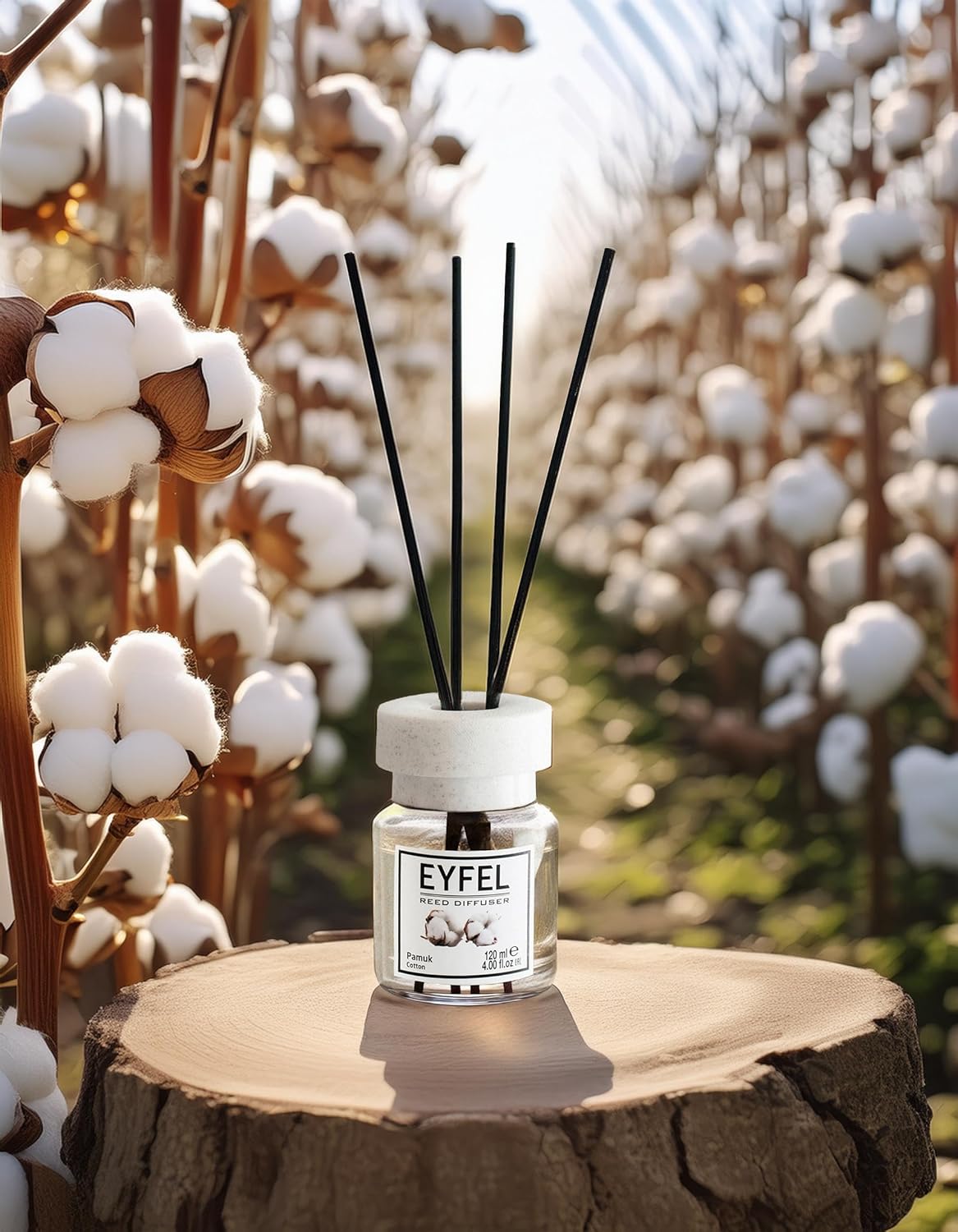 eyfel eau de parfum Reed Diffuser, Cotton - 120ml - Al Kabayel Dicount Centereyfel eau de parfum Reed Diffuser, Cotton - 120mlHome FragranceseyfelAl Kabayel Dicount Center