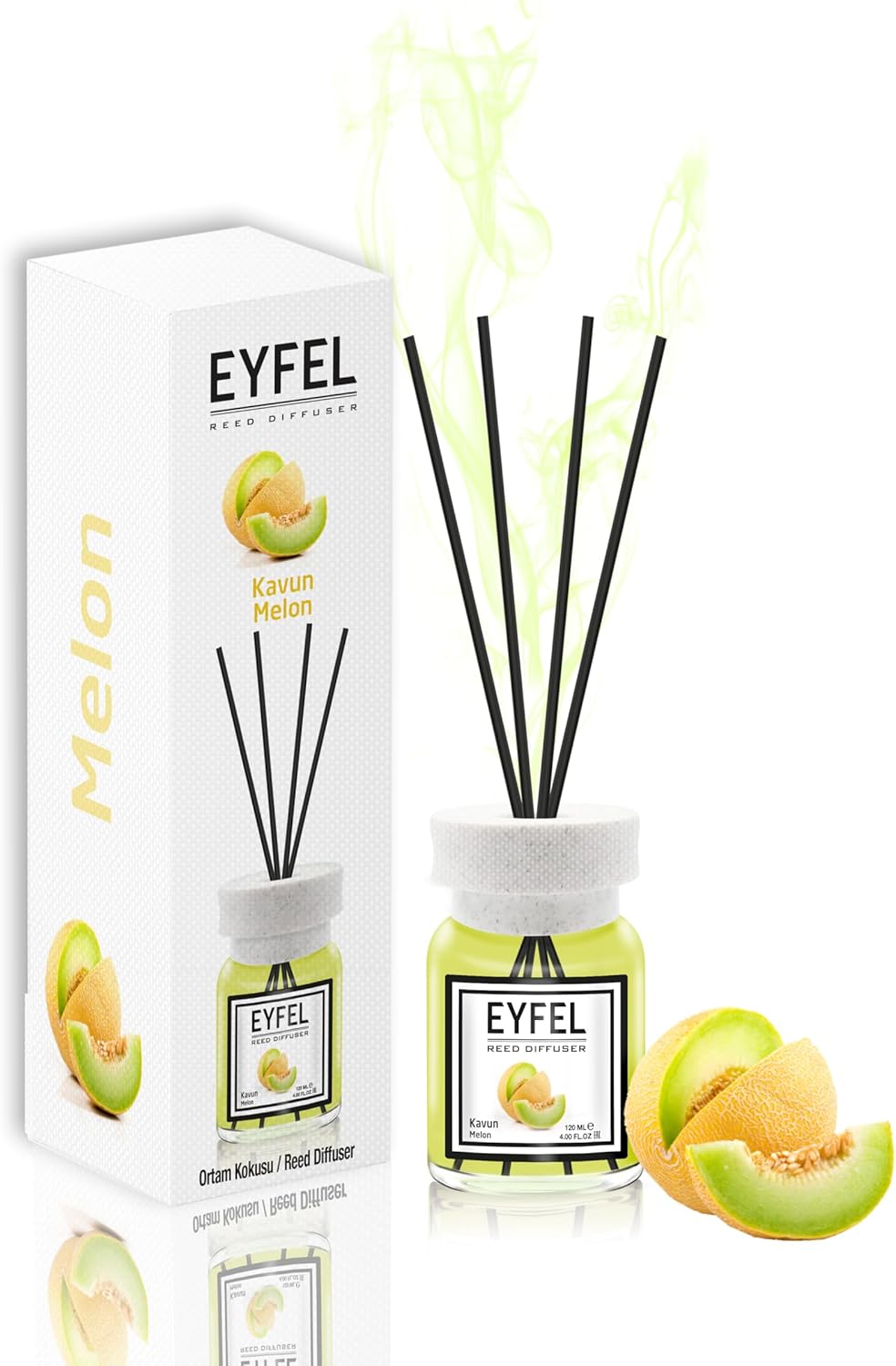 eyfel eau de parfum REED DIFFUSER - MELON 120ML, Assorted - Al Kabayel Dicount Centereyfel eau de parfum REED DIFFUSER - MELON 120ML, AssortedHome FragranceseyfelAl Kabayel Dicount Center
