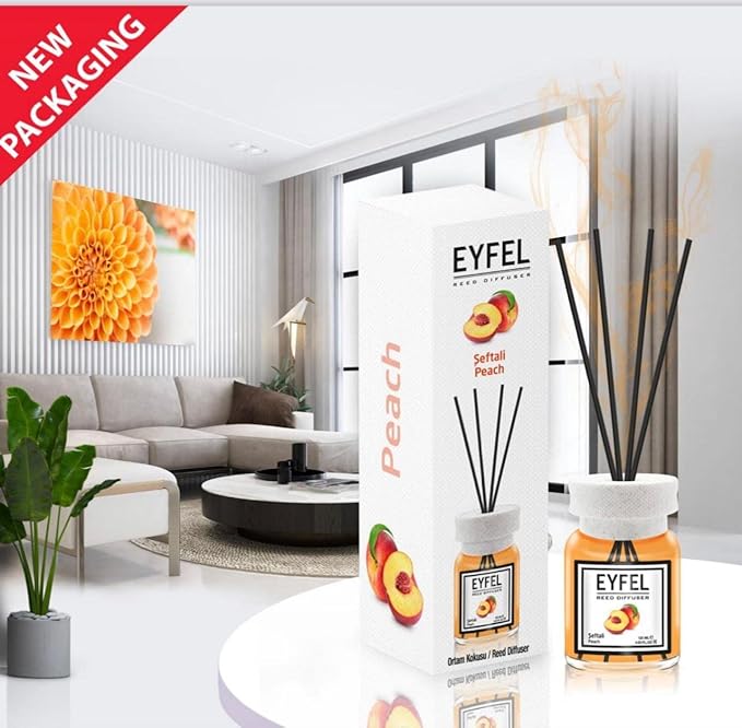 EYFEL Reed Diffuser - Peach 120 ml - Al Kabayel Dicount CenterEYFEL Reed Diffuser - Peach 120 mlHome FragranceseyfelAl Kabayel Dicount Center