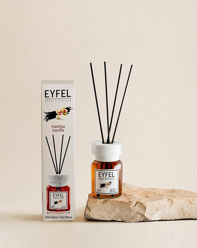 EYFEL REED DIFFUSER - VANILLA 120ML - Al Kabayel Dicount CenterEYFEL REED DIFFUSER - VANILLA 120MLHome FragranceseyfelAl Kabayel Dicount Center
