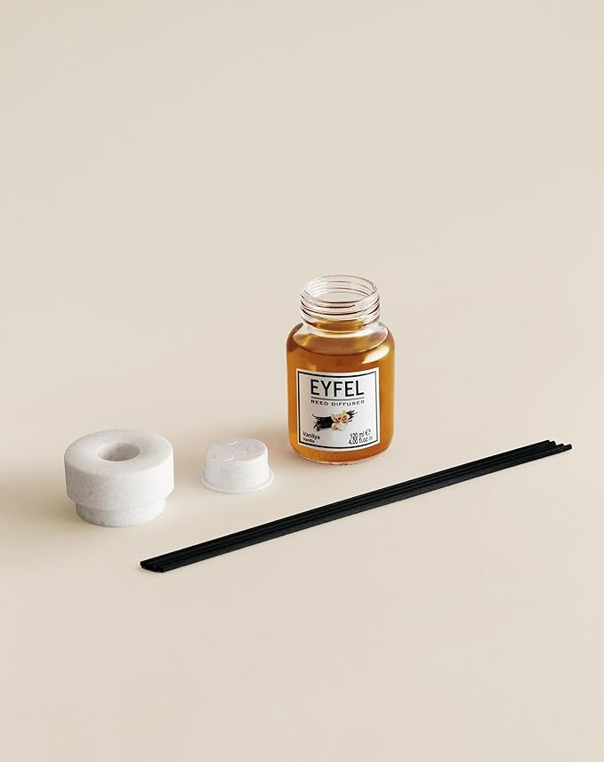 EYFEL REED DIFFUSER - VANILLA 120ML - Al Kabayel Dicount CenterEYFEL REED DIFFUSER - VANILLA 120MLHome FragranceseyfelAl Kabayel Dicount Center