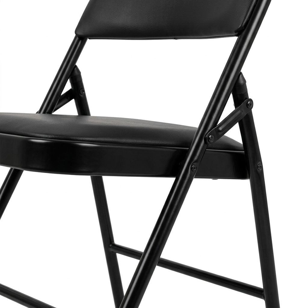 Metal Folding Chair Black – 80×45cm