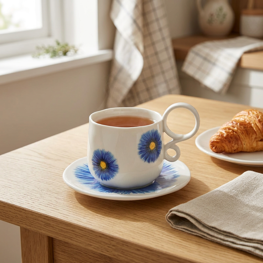Ceramic Cup and Saucer Set - 300ml