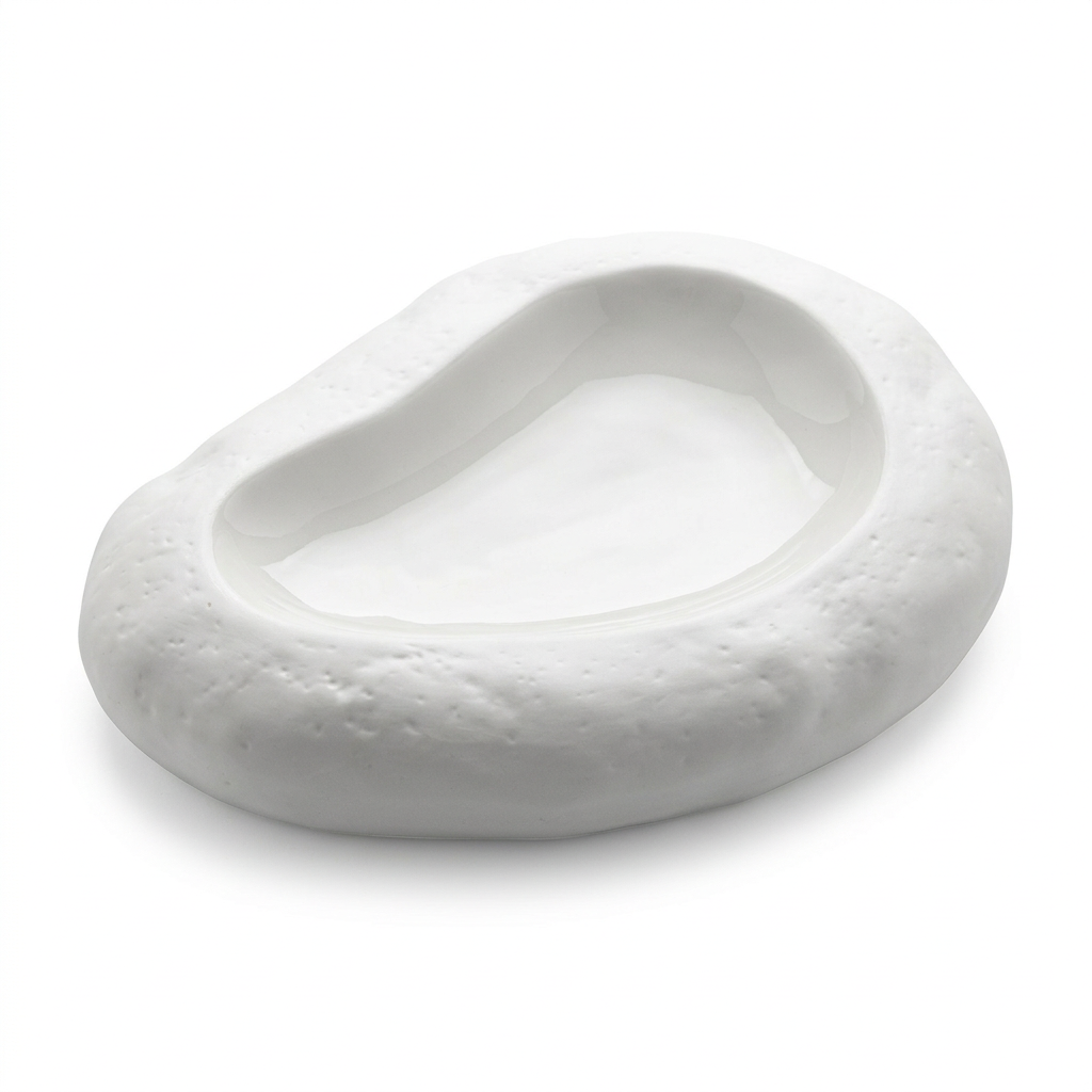 Textured Ceramic Serving Dish White - 20cm