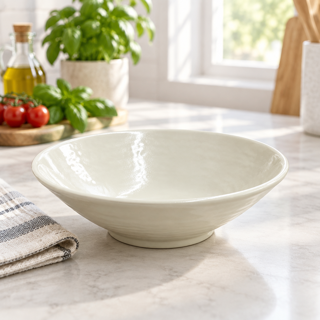 Elite Melamine Bowl Cream - 7.5 Inch