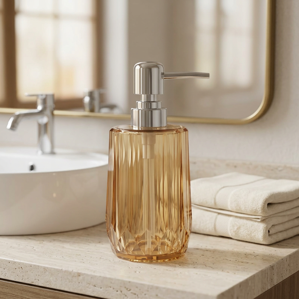 Acrylic Liquid Soap Dispenser Amber - 500ml