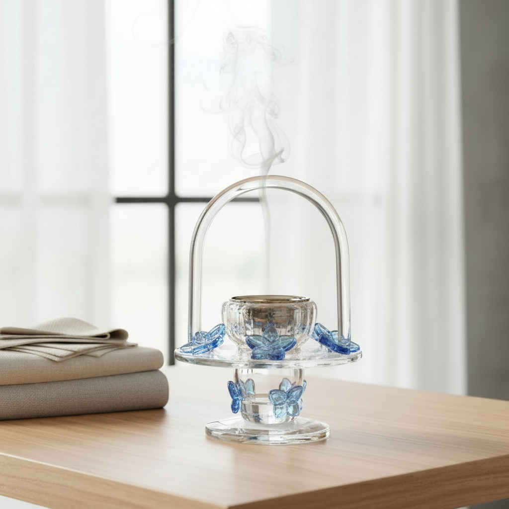 Glass Incense Burner - 15cm