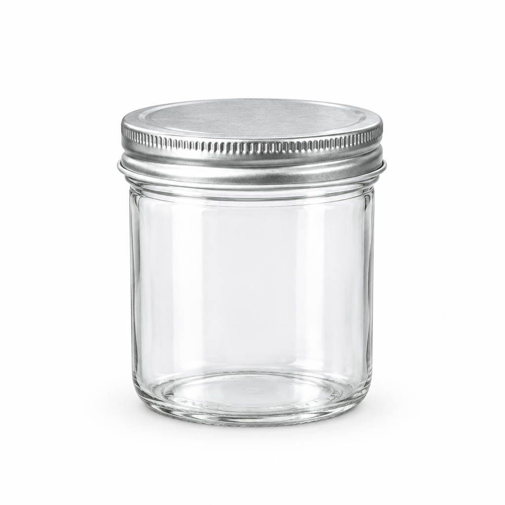Beyti Glass Jar with Silver Lid - 330ml