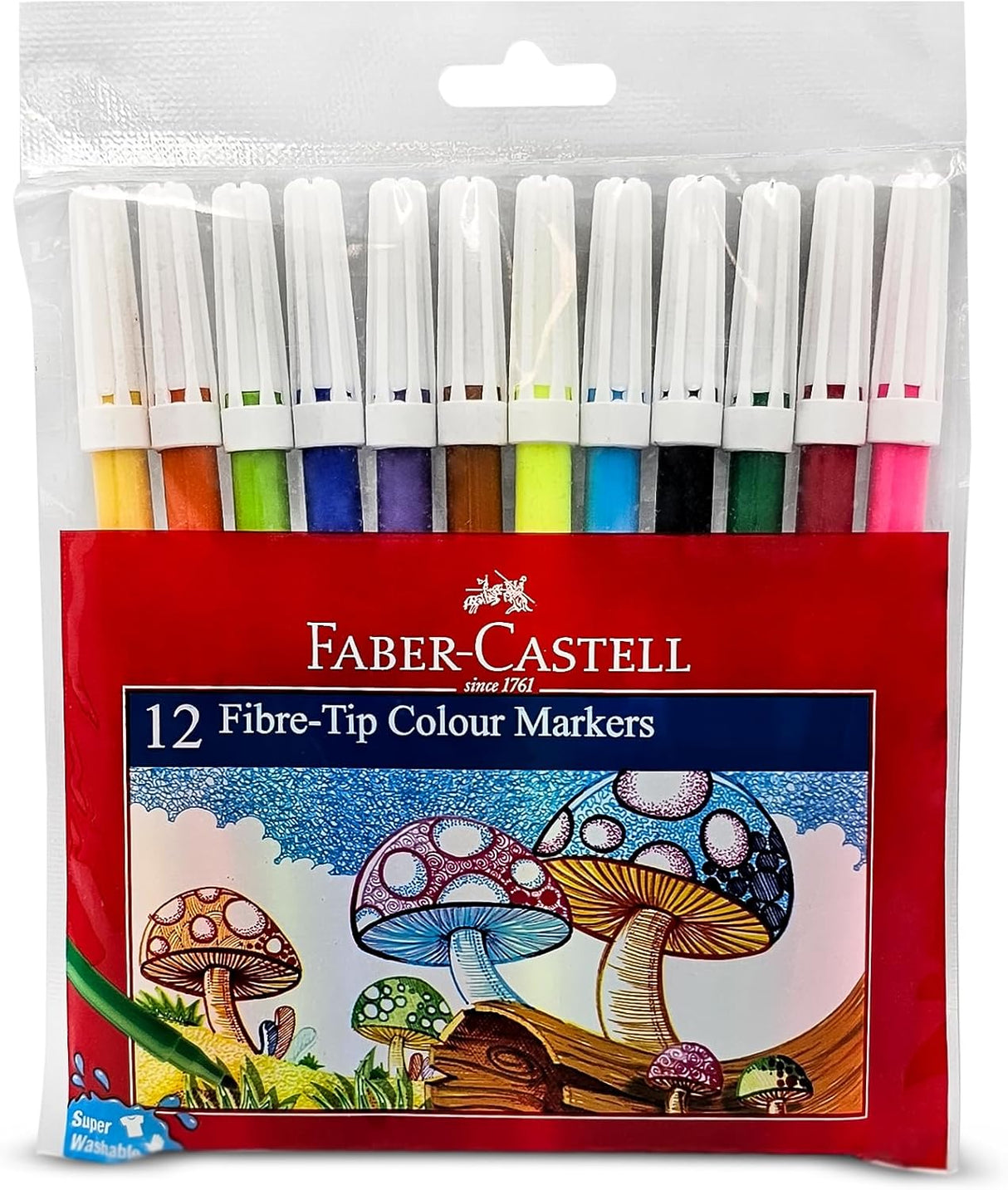 Faber - Castell 12 Fibre - Tip Colour Markers – Super Washable - Al Kabayel Discount CentreFaber - Castell 12 Fibre - Tip Colour Markers – Super WashableColor PencilsFABER CASTELLAl Kabayel Discount Centre