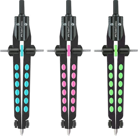 Faber - Castell 174335 - Quick Adjustment Compass, Factory Neon, Assorted Colors - Al Kabayel Discount CentreFaber - Castell 174335 - Quick Adjustment Compass, Factory Neon, Assorted ColorsRulers & Math SetsFABER - CASTELLAl Kabayel Discount Centre