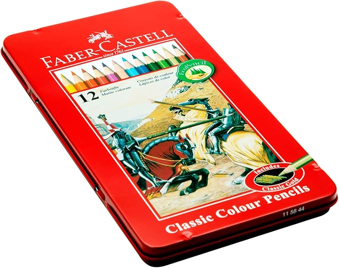 Faber - Castell Classic Colour Pencils 12 In A Flat Metal Tin, Multicolor - Al Kabayel Discount CentreFaber - Castell Classic Colour Pencils 12 In A Flat Metal Tin, MulticolorColor PencilsFABER - CASTELLAl Kabayel Discount Centre