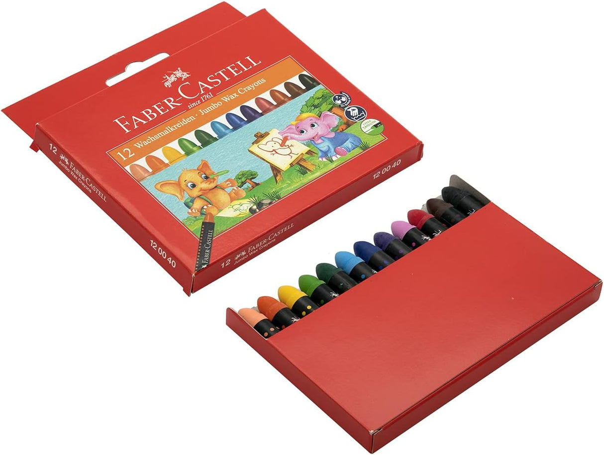 Faber - Castell Color Pencil 12 Colours + Washable Jumbo Wax Crayons 12 Colours, Draw And Sketch With This Amazing Set - Al Kabayel Discount CentreFaber - Castell Color Pencil 12 Colours + Washable Jumbo Wax Crayons 12 Colours, Draw And Sketch With This Amazing SetColor PencilsFABER - CASTELLAl Kabayel Discount Centre