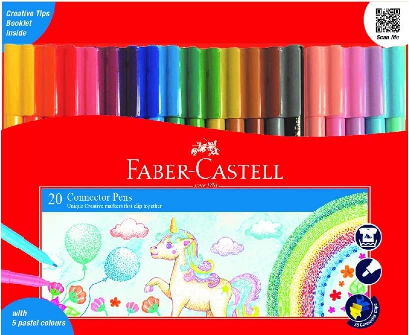 Faber - Castell Connector Felt Pens – 20 Colors with 5 Pastel Shades - Al Kabayel Discount CentreFaber - Castell Connector Felt Pens – 20 Colors with 5 Pastel ShadesPens, Pencils & MarkersFABER CASTELLAl Kabayel Discount Centre