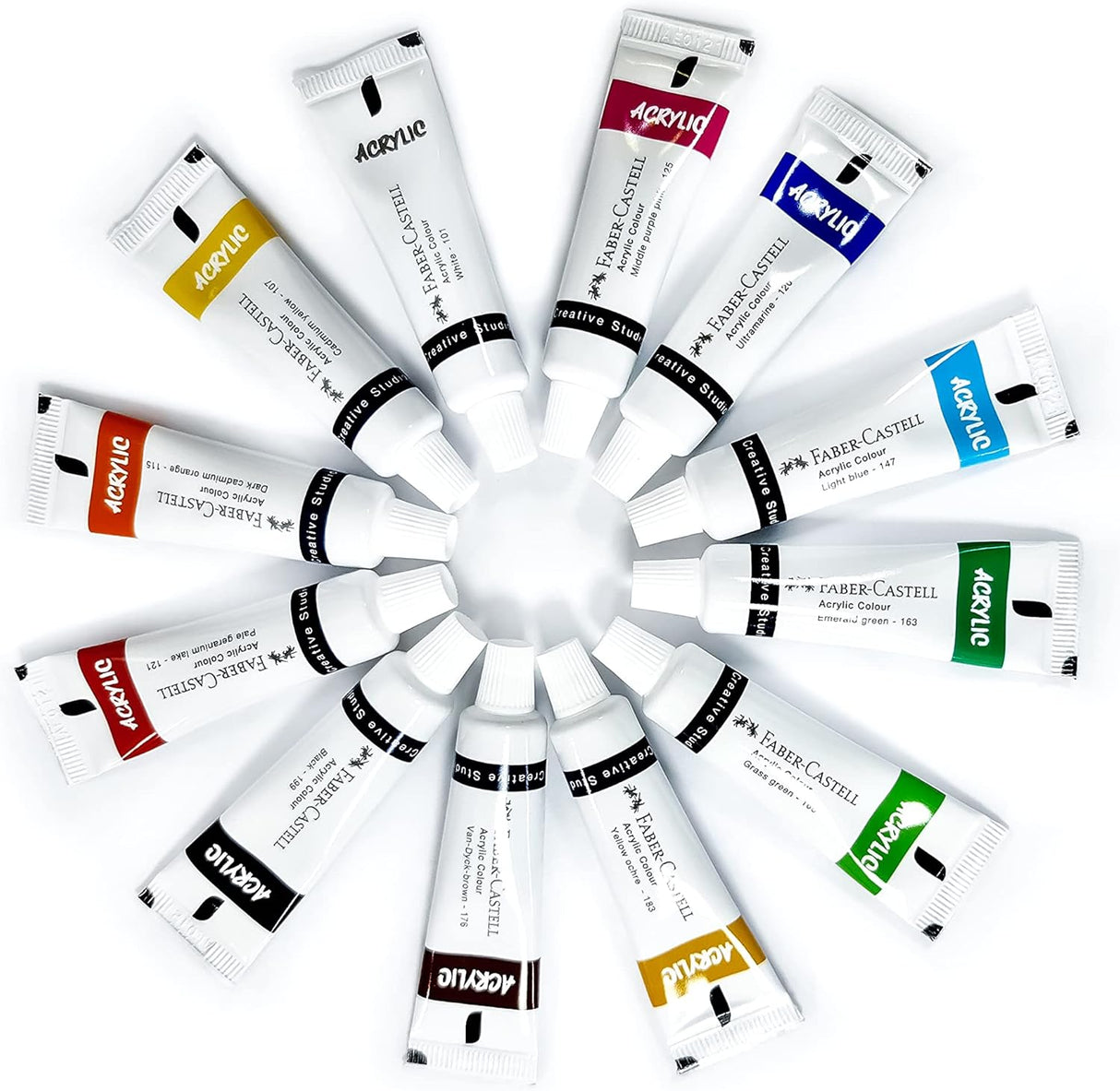Faber - Castell Creative Studio Acrylic Colours Set – 12 x 9ml Tubes, Assorted Colors - Al Kabayel Discount CentreFaber - Castell Creative Studio Acrylic Colours Set – 12 x 9ml Tubes, Assorted ColorsPaintsFABER CASTELLAl Kabayel Discount Centre