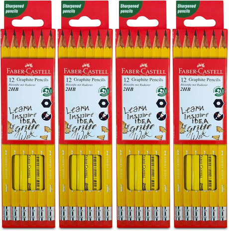 Faber - Castell Graphite Pencil 2HB 12x4Box Break - Resistant Leads Easy To Sharpen Integrated Eraser Tip Breakage Resistant lead - Al Kabayel Discount CentreFaber - Castell Graphite Pencil 2HB 12x4Box Break - Resistant Leads Easy To Sharpen Integrated Eraser Tip Breakage Resistant leadpens, Pencils & MarkersFABER - CASTELLAl Kabayel Discount Centre