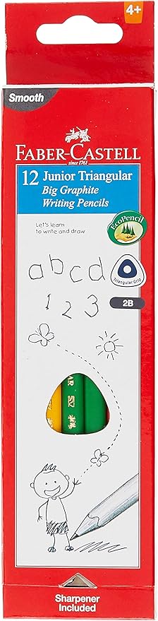 Faber - Castell Junior Triangular Graphite Pencil 2B Box Of 12Pc - Al Kabayel Discount CentreFaber - Castell Junior Triangular Graphite Pencil 2B Box Of 12PcPens, Pencils & MarkersFABER - CASTELLAl Kabayel Discount Centre