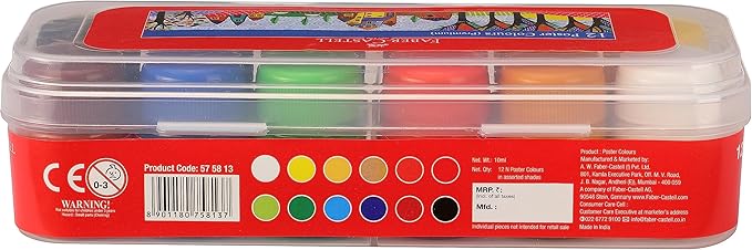 FABER CASTELL Premium Poster Colors 12X10Ml - Al Kabayel Discount CentreFABER CASTELL Premium Poster Colors 12X10MlPaintsFABER - CASTELLAl Kabayel Discount Centre