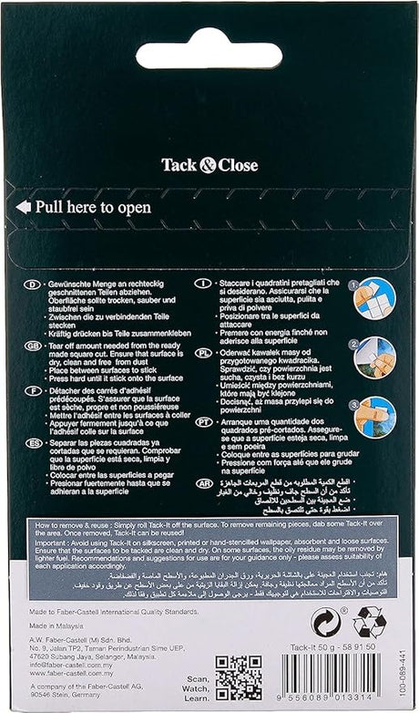 Faber - Castell Reusable Multi Purpose Adhesive Tack It 50Gm White, F589150 - Al Kabayel Discount CentreFaber - Castell Reusable Multi Purpose Adhesive Tack It 50Gm White, F589150Tapes & Packaging TapesFABER - CASTELLAl Kabayel Discount Centre
