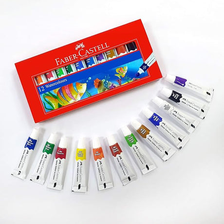 Faber - Castell Students Watercolor Tube Of 12 Colors, Assorted, 1420099, 5Mlx12Pc - Al Kabayel Discount CentreFaber - Castell Students Watercolor Tube Of 12 Colors, Assorted, 1420099, 5Mlx12PcPaintbrushes & Painting ToolsFABER - CASTELLAl Kabayel Discount Centre