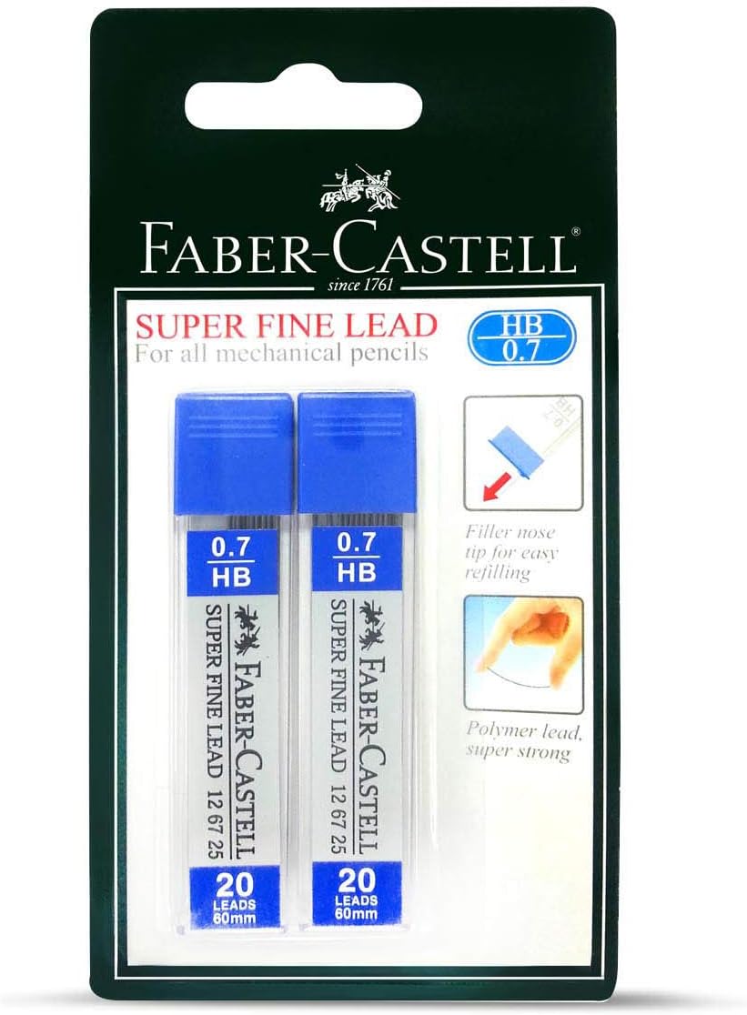 Faber - Castell Super Fine Lead 0.7mm HB – Twin Pack (126725 - 2) - Al Kabayel Discount CentreFaber - Castell Super Fine Lead 0.7mm HB – Twin Pack (126725 - 2)Pens, Pencils & MarkersFABER CASTELLAl Kabayel Discount Centre