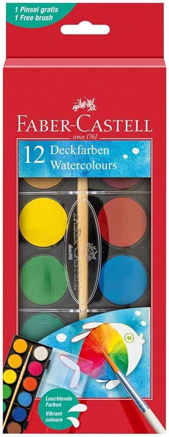 FABER CASTELL Watercolor Cakes Set - 12 Count - Al Kabayel Discount CentreFABER CASTELL Watercolor Cakes Set - 12 CountPaintsFABER CASTELLAl Kabayel Discount Centre