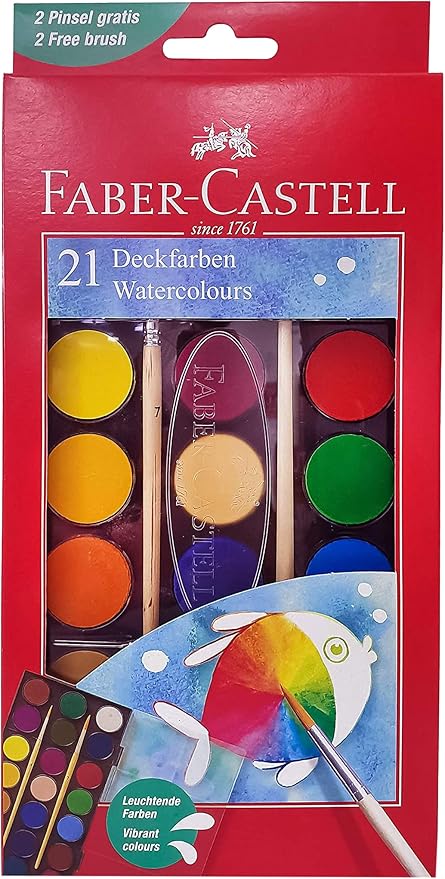 Faber - Castell Watercolor Tablets (Set Of 21 Colors) - Al Kabayel Discount CentreFaber - Castell Watercolor Tablets (Set Of 21 Colors)PaintsFABER - CASTELLAl Kabayel Discount Centre