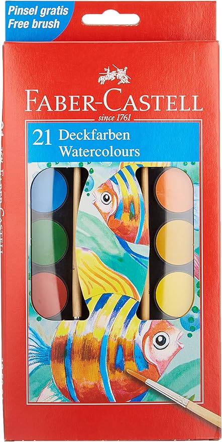 Faber - Castell Watercolor Tablets (Set Of 21 Colors) - Al Kabayel Discount CentreFaber - Castell Watercolor Tablets (Set Of 21 Colors)PaintsFABER - CASTELLAl Kabayel Discount Centre