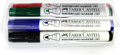 Faber - Castell Whiteboard Marker Bullet Set Of 4Pcs+ Duster, Assorted 1587D - Al Kabayel Discount CentreFaber - Castell Whiteboard Marker Bullet Set Of 4Pcs+ Duster, Assorted 1587DPens, Pencils & MarkersFABER - CASTELLAl Kabayel Discount Centre