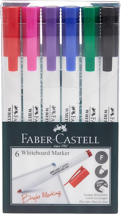 FABER CASTELL Whiteboard Marker Slim Wallet Of 6Pc - Al Kabayel Discount CentreFABER CASTELL Whiteboard Marker Slim Wallet Of 6PcPens, Pencils & MarkersFABER CASTELLAl Kabayel Discount Centre