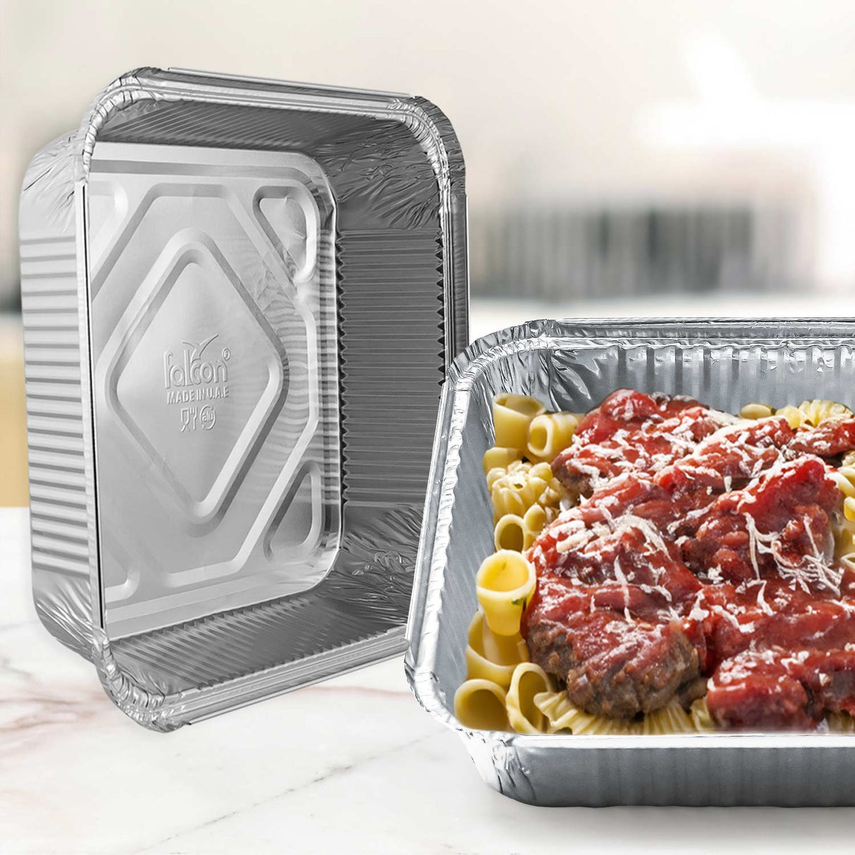 Falcon 10pcs Square Aluminium Container with Lid 24.6cm*5.9cm*24.6cm - 83241 - Al Kabayel Discount CentreFalcon 10pcs Square Aluminium Container with Lid 24.6cm*5.9cm*24.6cm - 83241DisposablesFALCONAl Kabayel Discount Centre