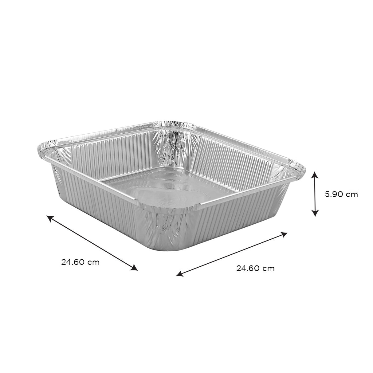 Falcon 10pcs Square Aluminium Container with Lid 24.6cm*5.9cm*24.6cm - 83241 - Al Kabayel Discount CentreFalcon 10pcs Square Aluminium Container with Lid 24.6cm*5.9cm*24.6cm - 83241DisposablesFALCONAl Kabayel Discount Centre