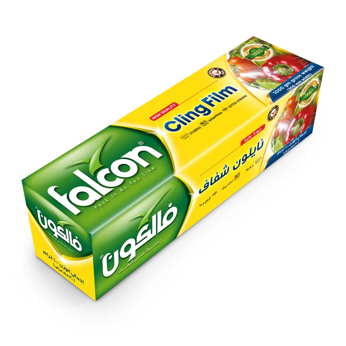 Falcon Cling Film 300mm Width, 1000g Gross Weight, Extra Strong - Wrapping - Storing - Al Kabayel Discount CentreFalcon Cling Film 300mm Width, 1000g Gross Weight, Extra Strong - Wrapping - StoringJars & Food SaversFALCONAl Kabayel Discount Centre