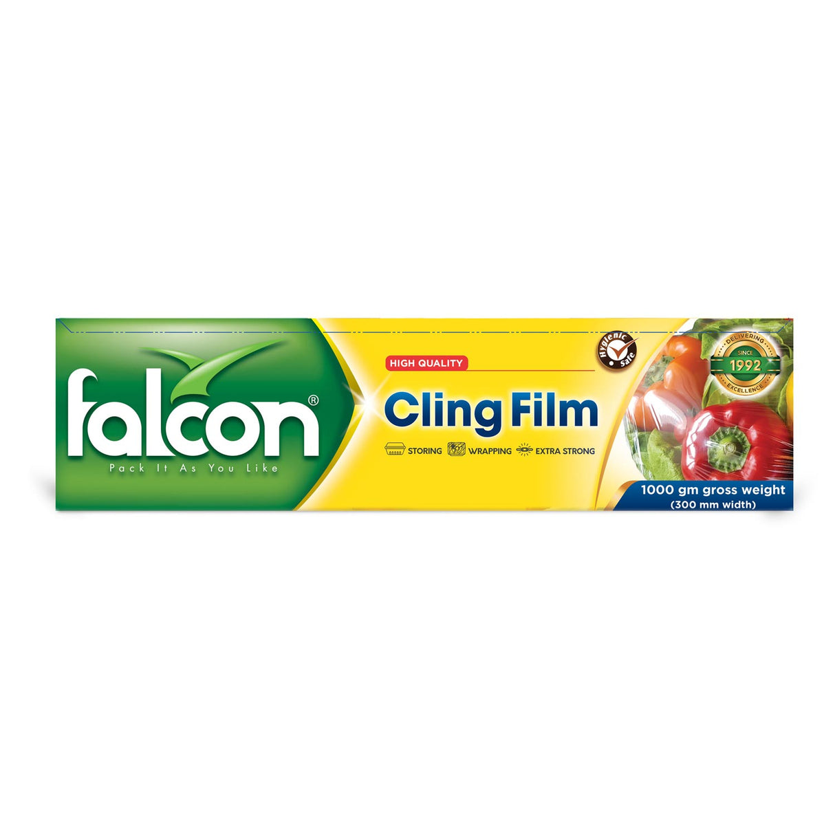 Falcon Cling Film 300mm Width, 1000g Gross Weight, Extra Strong - Wrapping - Storing - Al Kabayel Discount CentreFalcon Cling Film 300mm Width, 1000g Gross Weight, Extra Strong - Wrapping - StoringJars & Food SaversFALCONAl Kabayel Discount Centre