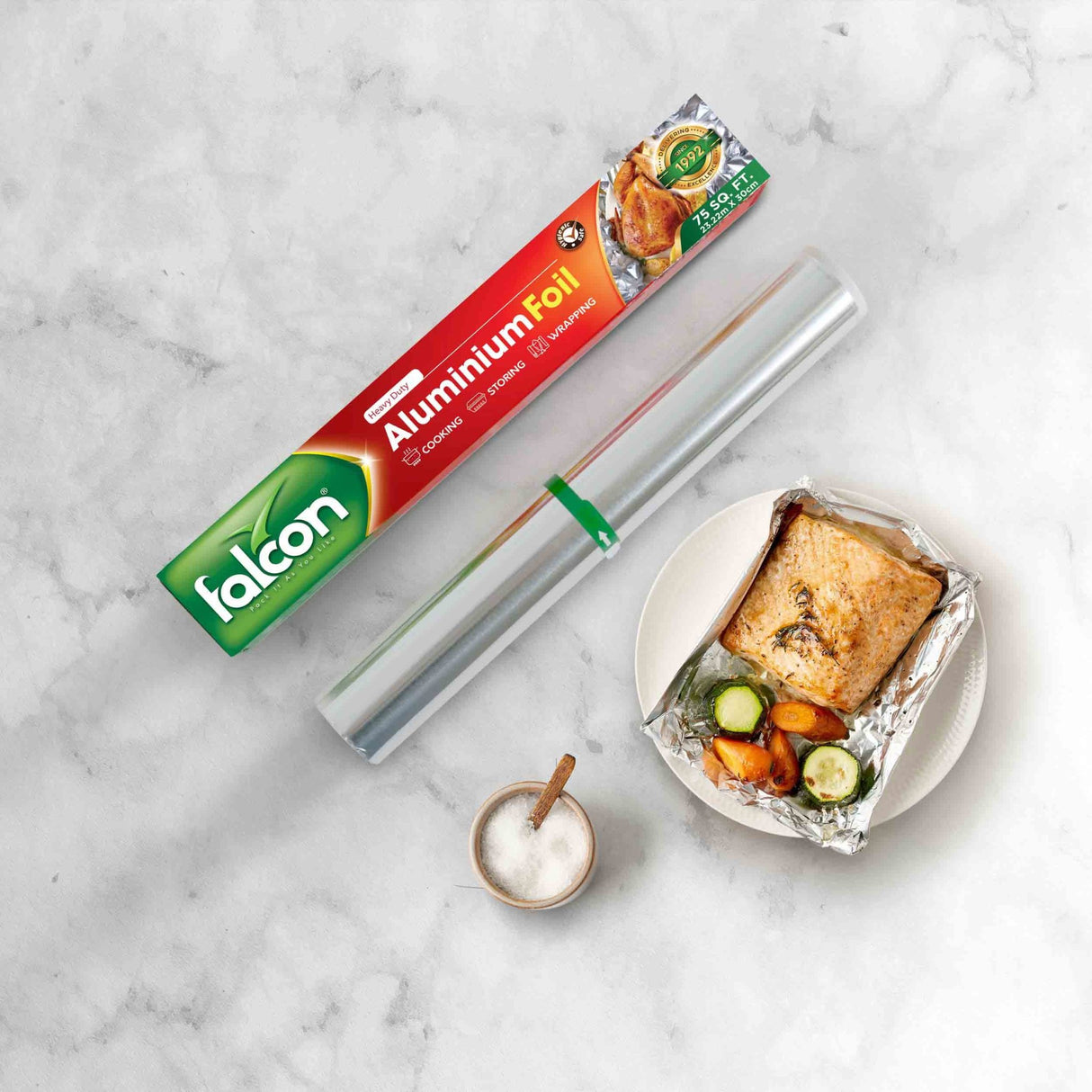 Falcon Heavy Duty Aluminium Foil 23.22m*30cm, 75sq.ft, Cooking - Storing - Wrapping - Al Kabayel Discount CentreFalcon Heavy Duty Aluminium Foil 23.22m*30cm, 75sq.ft, Cooking - Storing - WrappingJars & Food SaversFALCONAl Kabayel Discount Centre
