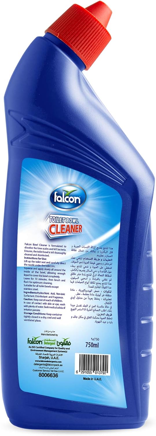 FALCON PACK Toilet Bowl Cleaner, Blue, 750 ml - Al Kabayel Discount CentreFALCON PACK Toilet Bowl Cleaner, Blue, 750 mlHome SuppliesFALCONAl Kabayel Discount Centre