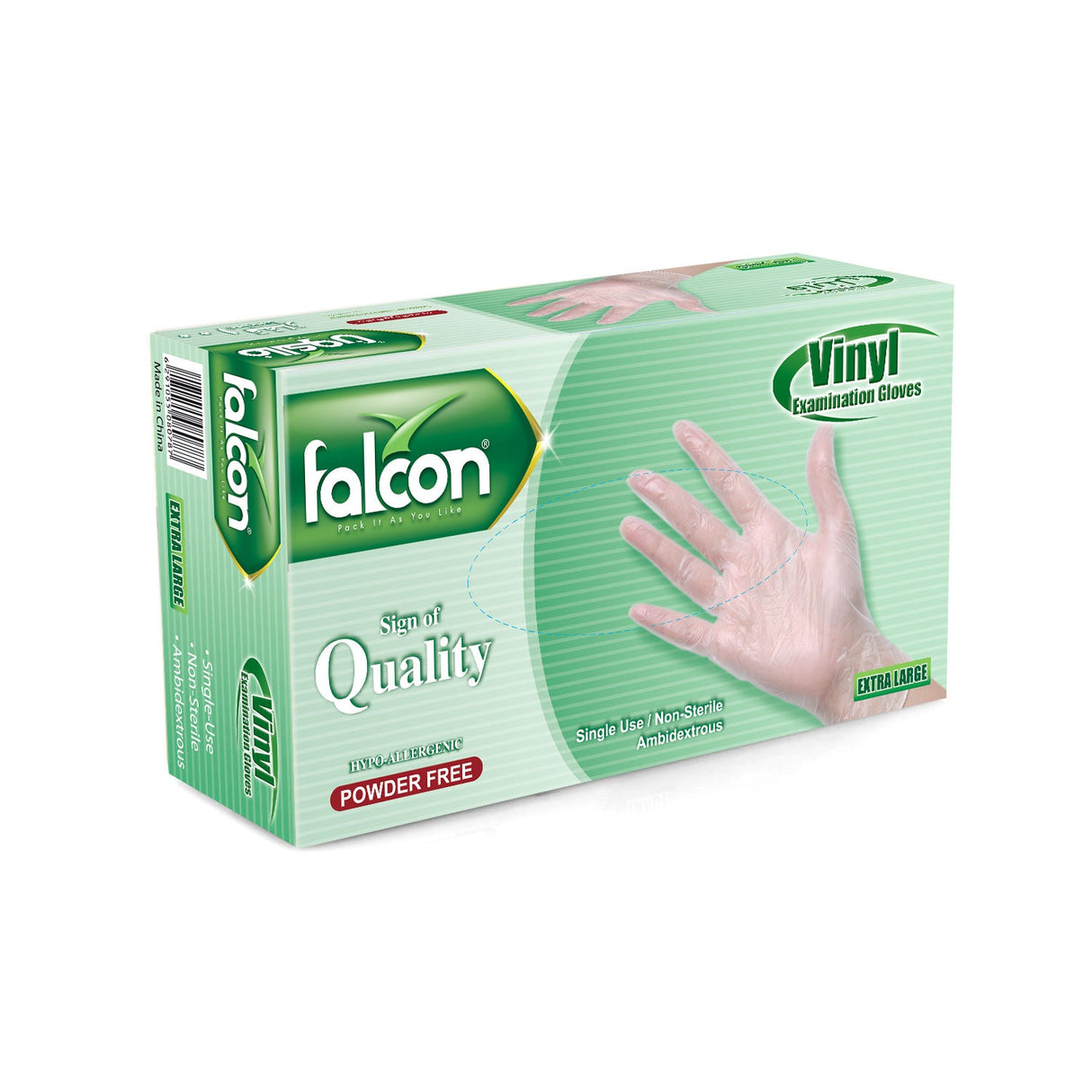 Falcon Powder Free Vinyl Examination Gloves, Single Use - Non Sterile - Ambidextrous, 100 Gloves by Weight, Extra Large - Al Kabayel Discount CentreFalcon Powder Free Vinyl Examination Gloves, Single Use - Non Sterile - Ambidextrous, 100 Gloves by Weight, Extra LargeDisposablesFALCONAl Kabayel Discount Centre