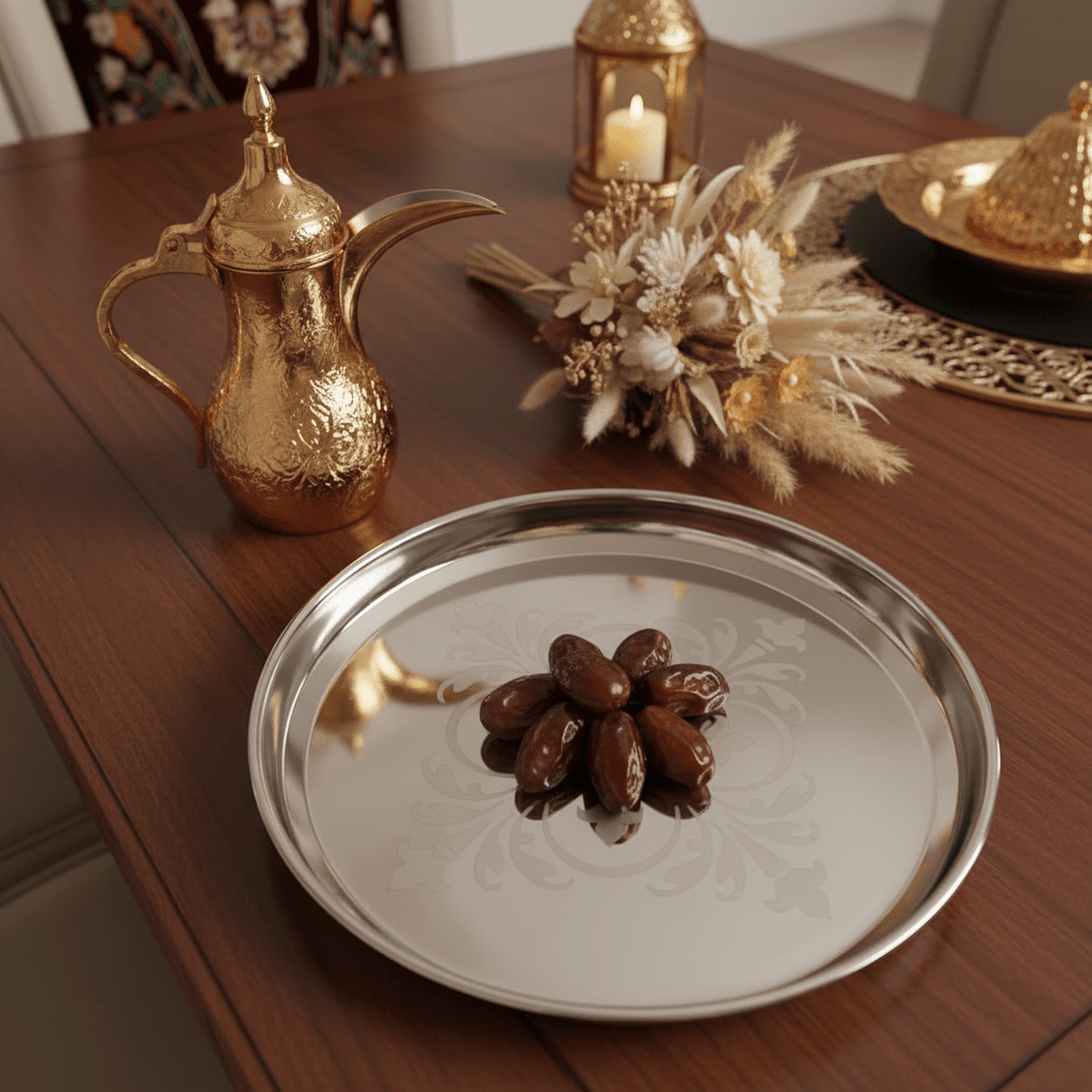 Falcon Stainless Steel Thali Beeded Design Round Serving Plate - 24cmX2cm - Al Kabayel Discount CentreFalcon Stainless Steel Thali Beeded Design Round Serving Plate - 24cmX2cmPlatesFalconAl Kabayel Discount Centre