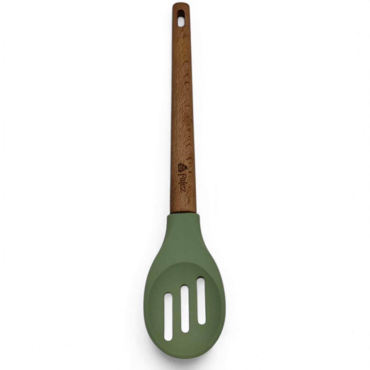 Falez Silicone Slotted Spoon with Wooden Handle, Heat - Resistant, Non - Scratch Cooking Utensil for Stirring, Scooping, Mixing, and Serving, Durable and Versatile Kitchen - 30cmX7cm - Green - Al Kabayel Discount CentreFalez Silicone Slotted Spoon with Wooden Handle, Heat - Resistant, Non - Scratch Cooking Utensil for Stirring, Scooping, Mixing, and Serving, Durable and Versatile Kitchen - 30cmX7cm - GreenKitchen Utensils & GadgetsFALEZAl Kabayel Discount Centre