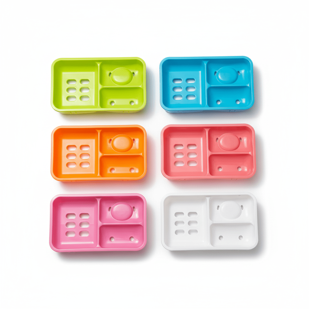 Family Plastics 3 Compartment Soap Stand 20cm*14cm, Assorted Color - Al Kabayel Discount CentreFamily Plastics 3 Compartment Soap Stand 20cm*14cm, Assorted ColorOrganizers & AccessoriesFAMILY PLASTICSAl Kabayel Discount Centre