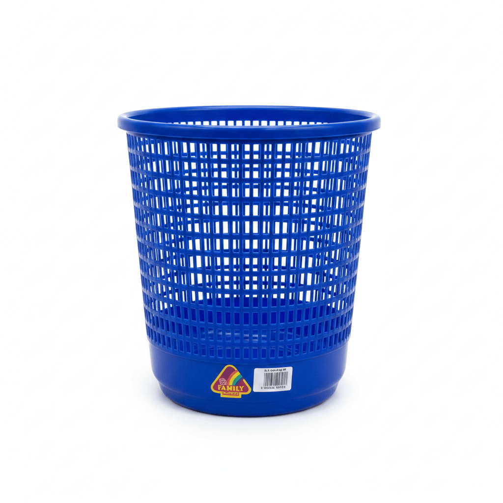 Family Round Plastic Dust Bin — 30×28 cm - Blue / Green / Orange - Al Kabayel Discount CentreFamily Round Plastic Dust Bin — 30×28 cm - Blue / Green / OrangeOrganizers & AccessoriesFAMILYAl Kabayel Discount Centre